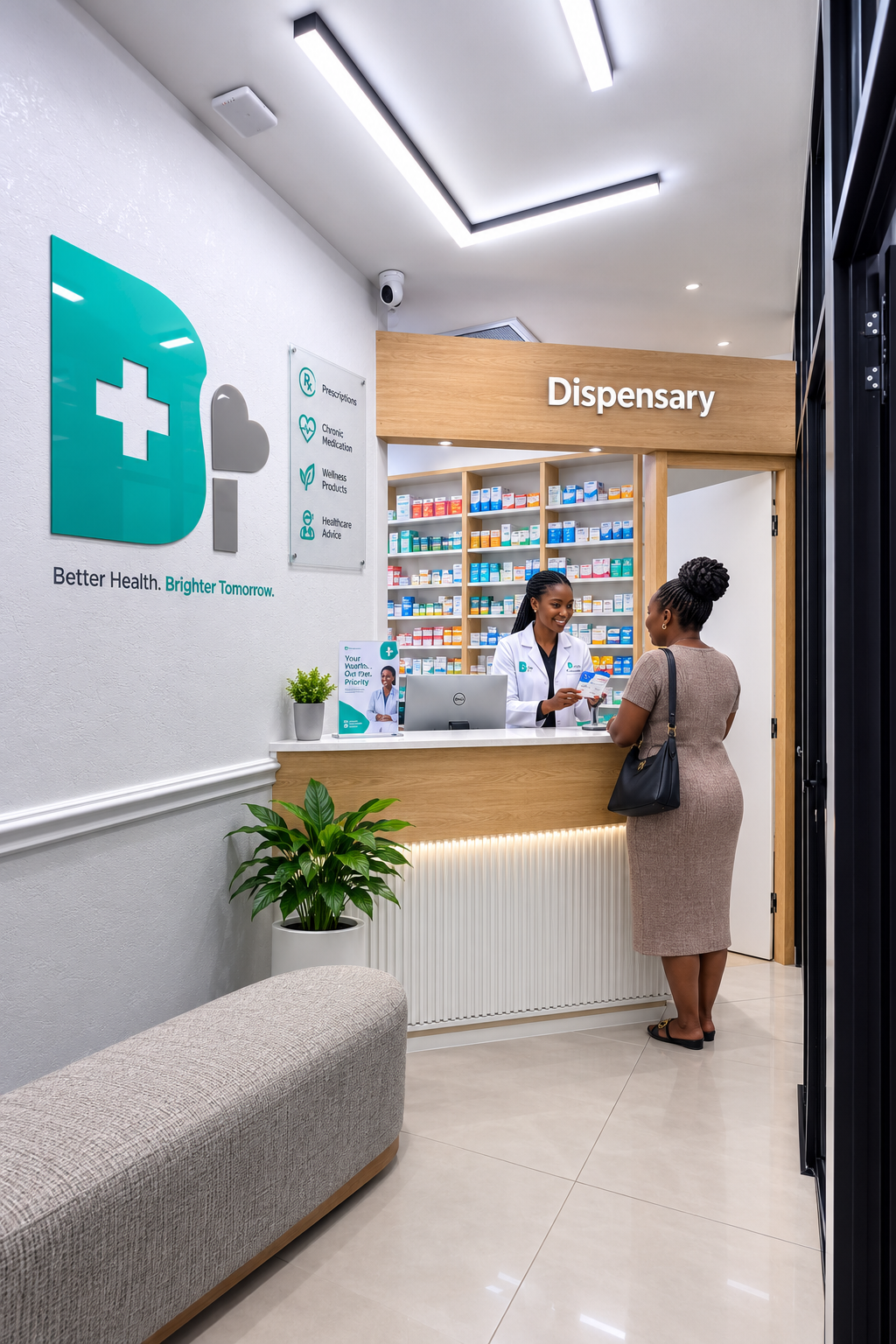 Modern pharmacy dispensary